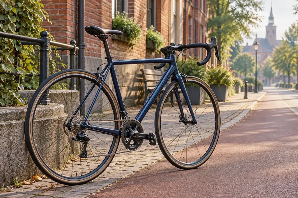 Rennrad auf einer Landstraßentour. Symbolbild.