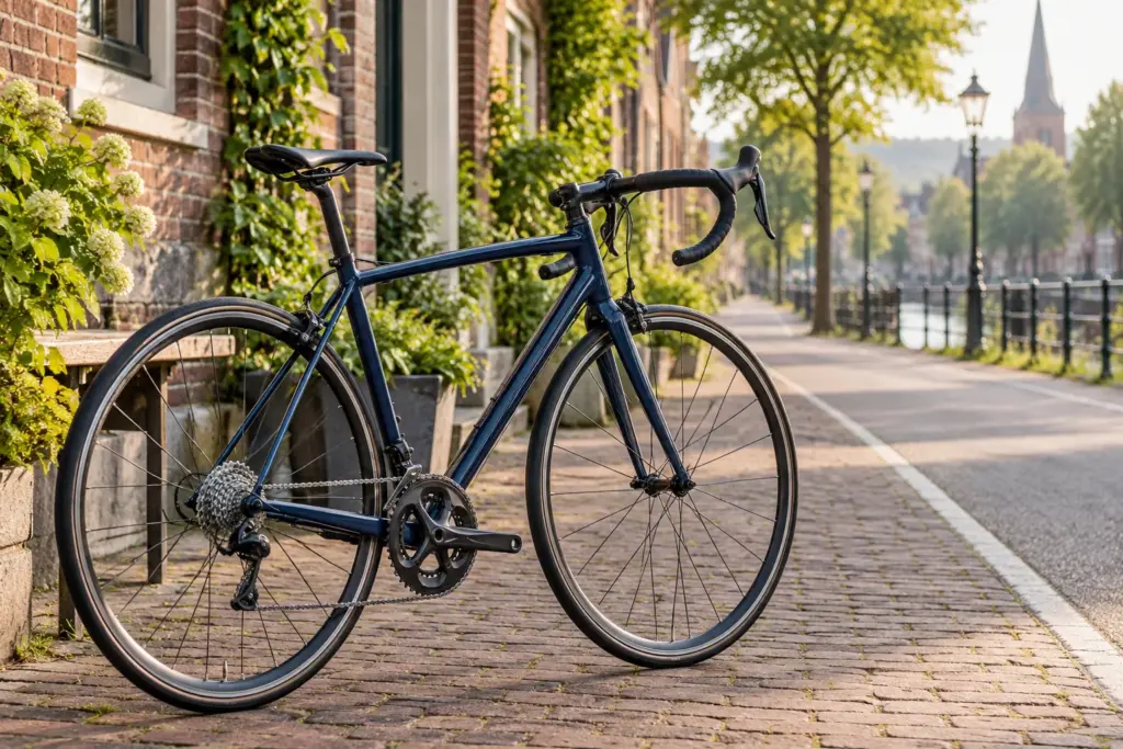 Rennrad auf einer Landstraßentour. Symbolbild.