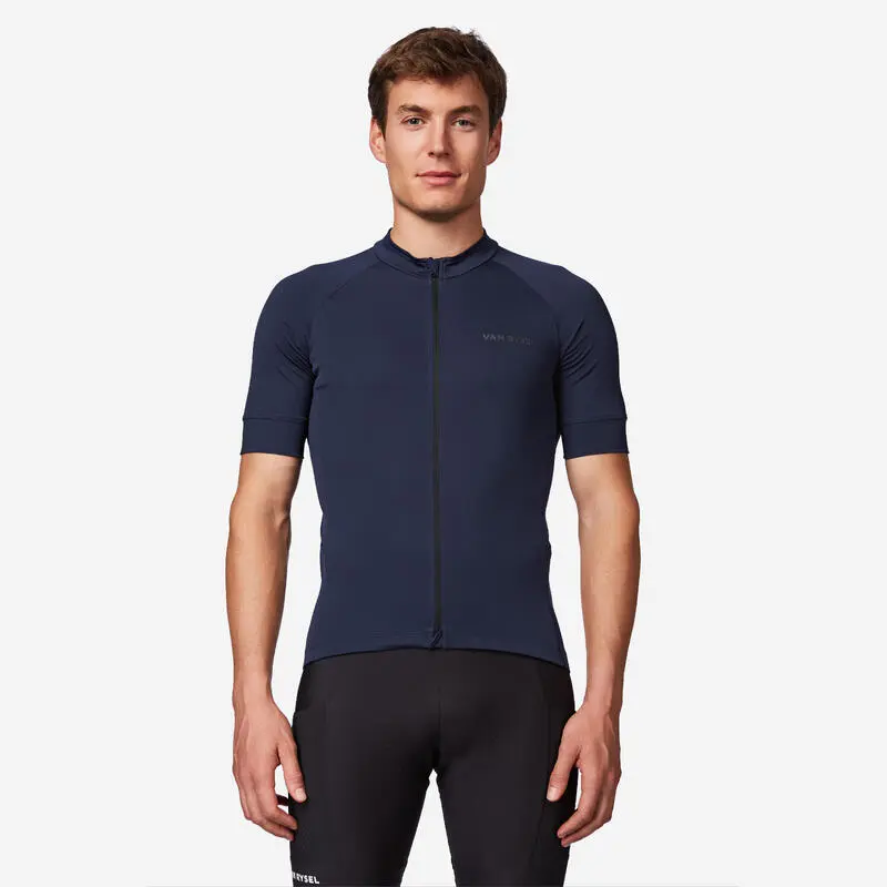 Radtrikot kurzarm Rennrad „Discover" Herren Blau