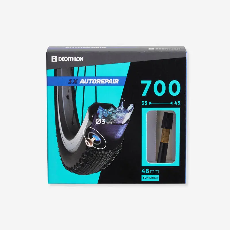 Fahrradschlauch 700 × 35/45 selbstreparierend Schrader Ventil 48 mm