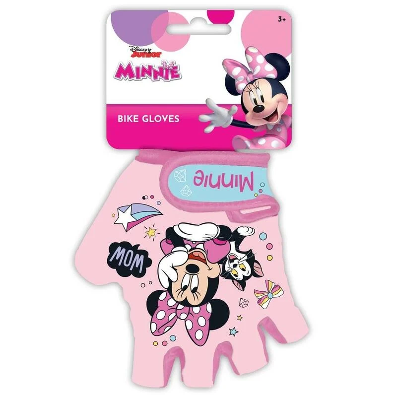 Mädchen-Fahrradhandschuhe Minnie Mouse, rosa