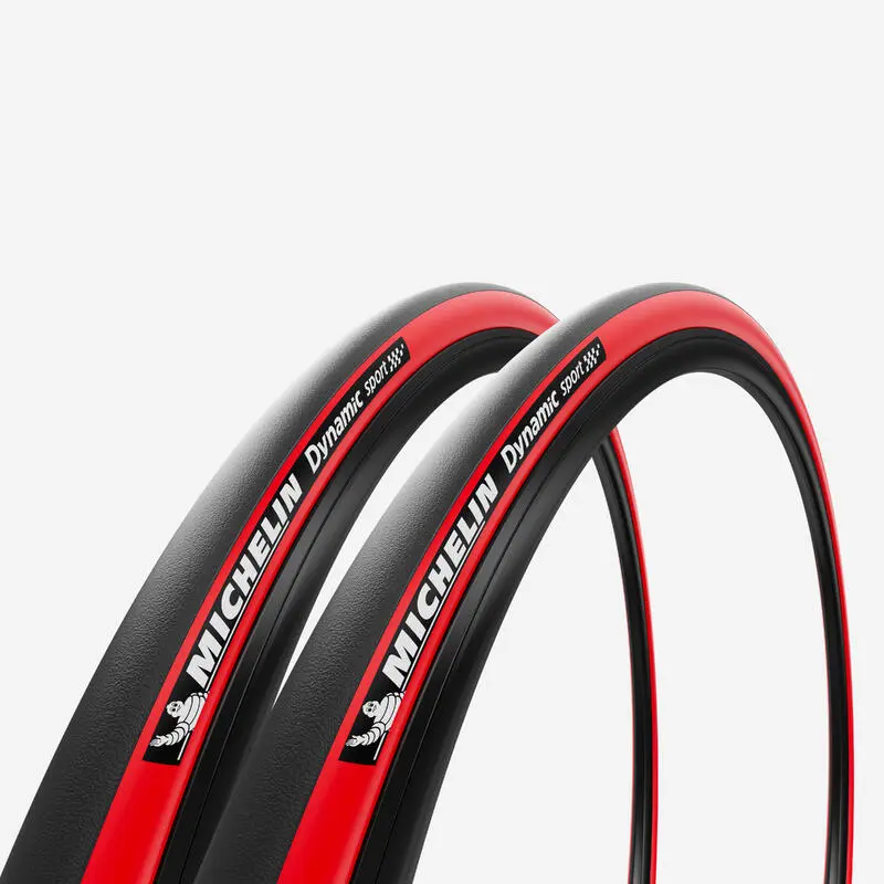 Fahrradreifen Drahtreifen Rennrad 2 Stk. Dynamic Sport 700×23 (23-622) rot