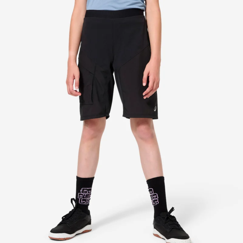 Radhose kurz MTB 500 7-13 Jahre Kinder schwarz