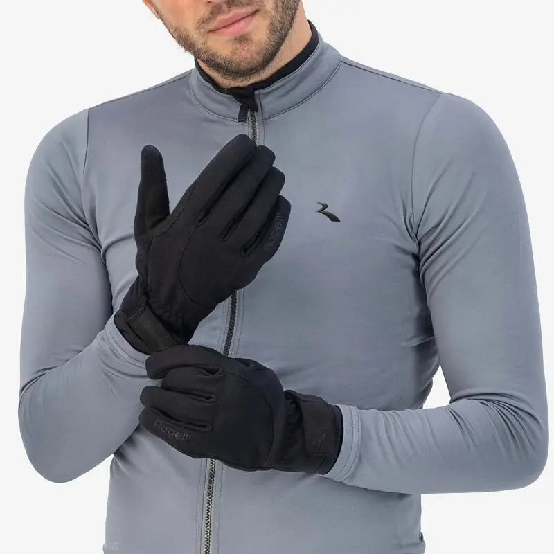 Fahrradhandschuhe Winddicht Winter Core II Herren Schwarz