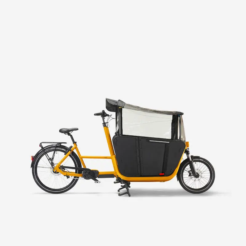 E-Lastenfahrrad Cargobike Long John F900E Family gelb
