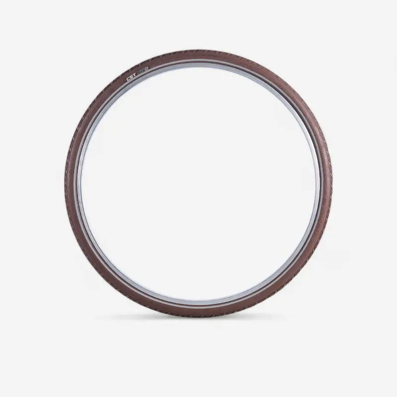 Fahrradreifen Drahtreifen City 700×38 braun reflektierend Pannenschutz E-Bike