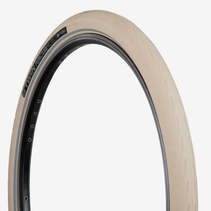 Fahrradreifen Drahtreifen City 5 Protect 26x1,75 (44-559) cremefarben