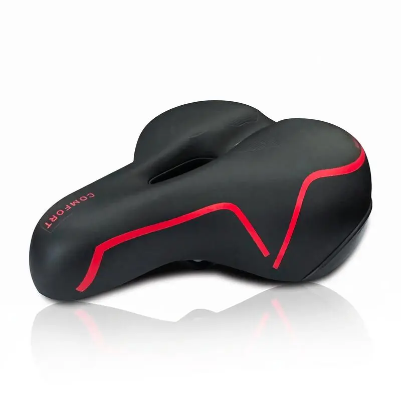 Fahrradsattel Memory Foam Comfort - Schwarz - Damen/Herren
