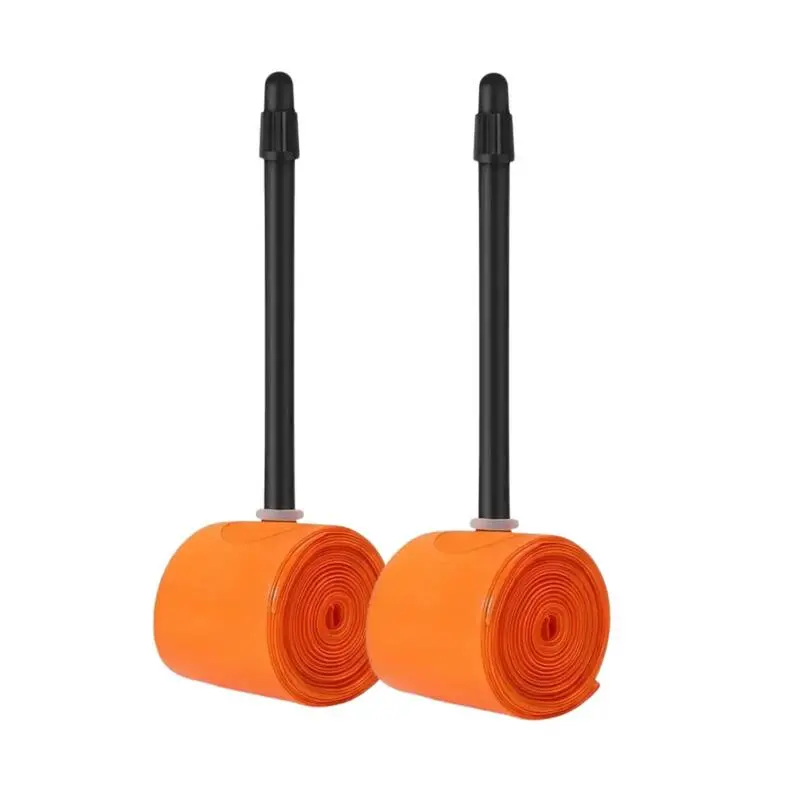 Set 2 TPU Schläuche 700C x 18-32 Orange Presta Ventil 45mm