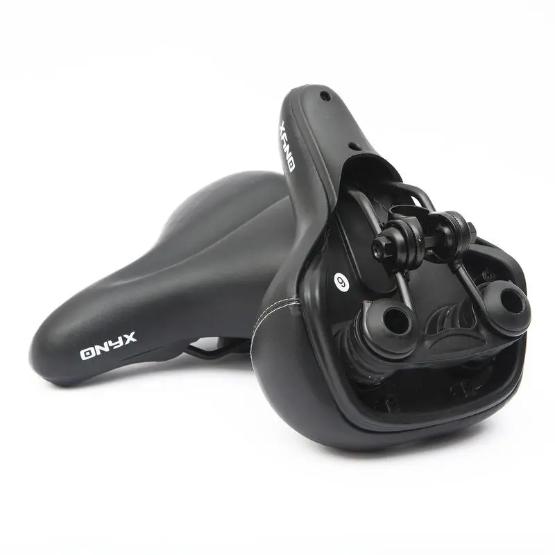 Schwarzer Fahrradsattel ONYX Citi Elastomer HIT