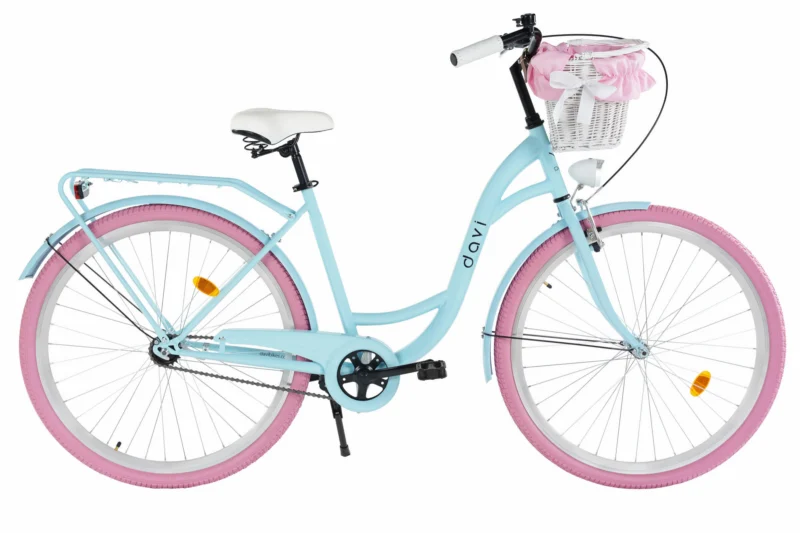 City Bike 28 Zoll Davi Lila mit Korb Stahlrahmen 18 Zoll 1 Gang 160-185 cm