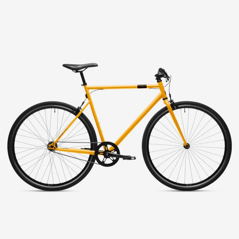 City Bike 28 Zoll Elops Speed 500 Singlespeed/Fixie gelb