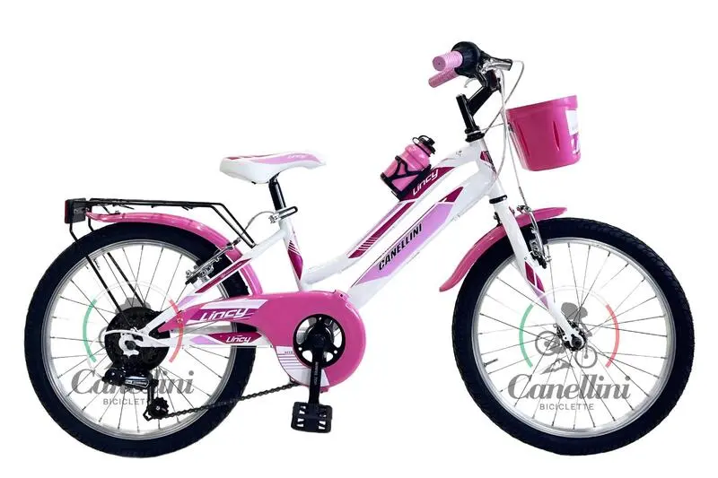 Kinderfahrrad MTB Canellini LINCY 20" - Weiß/Rosa