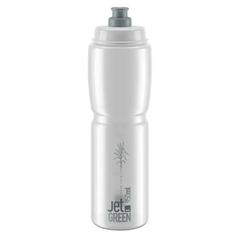 Elite Trinkflasche Jet Green 950ml, klar/grau, Biokunststoff