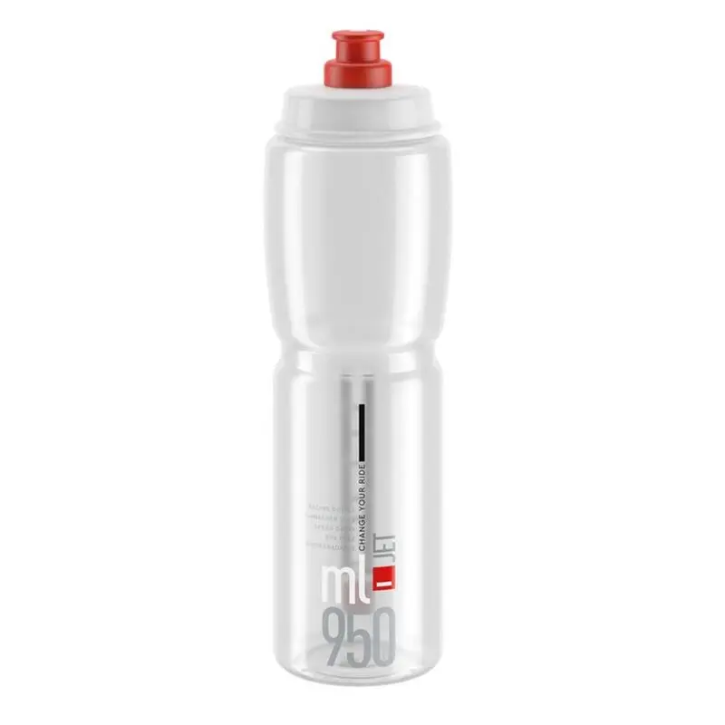 Elite Trinkflasche Jet 950ml, klar/rot, Polyethylen