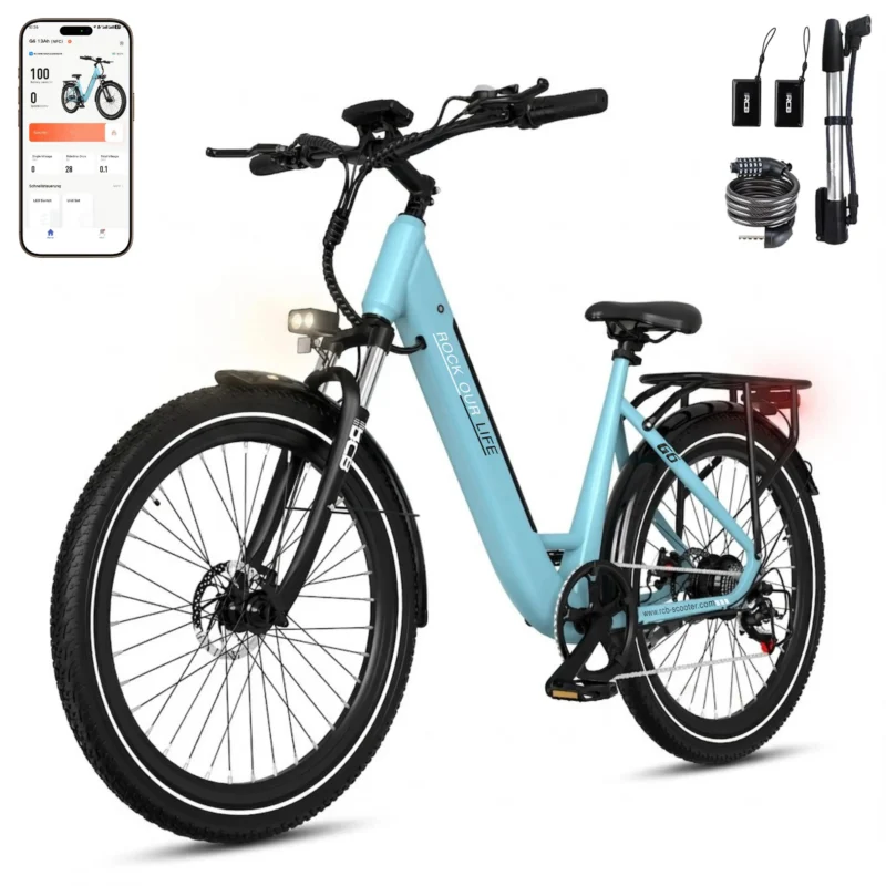 E-Bike City Trekking G6 27,5 Zoll Tiefeinsteiger Drehmomentsensor APP 120km