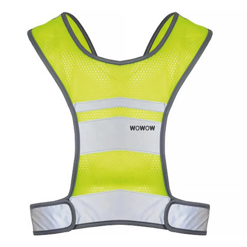 WOWOW - Herren Damen Gelbe Warnschutz Reflektierende Laufweste Mesh