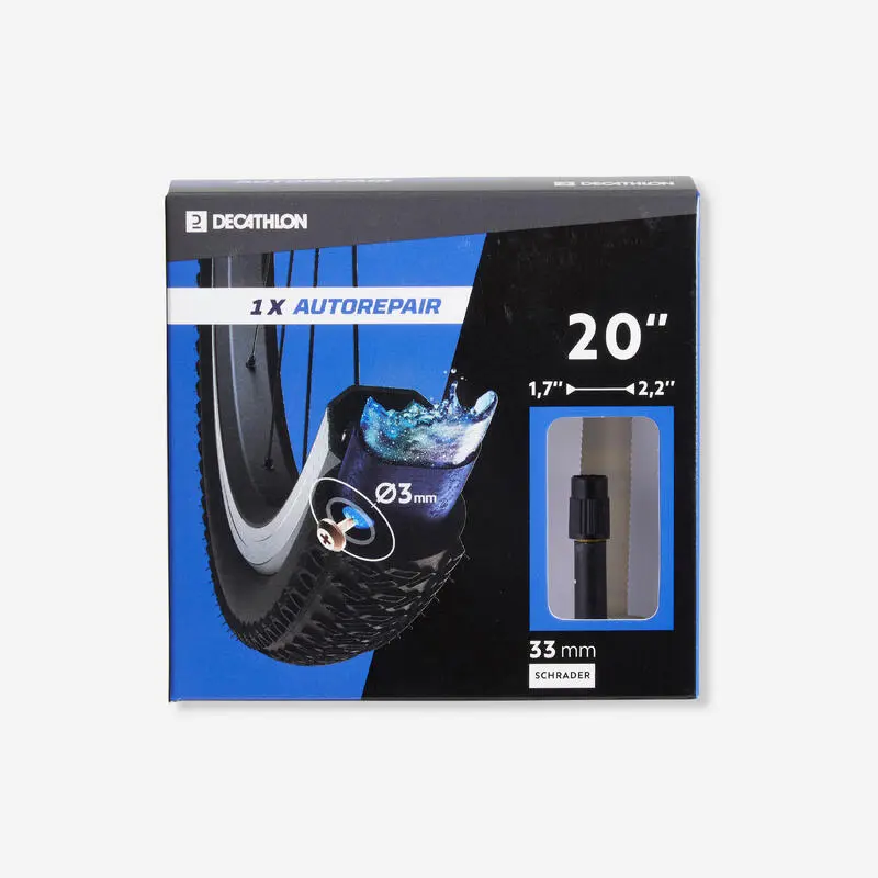 Fahrradschlauch 20 × 1,7/2,2'' selbstreparierend Schrader-Ventil 33 mm