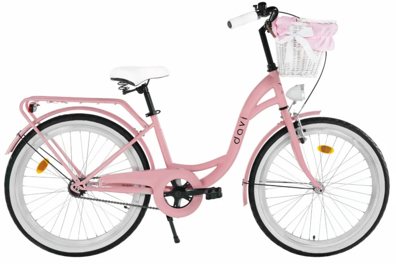City Bike 26 Zoll Davi Lila mit Korb Stahlrahmen 18 Zoll 1 Gang 155-180 cm