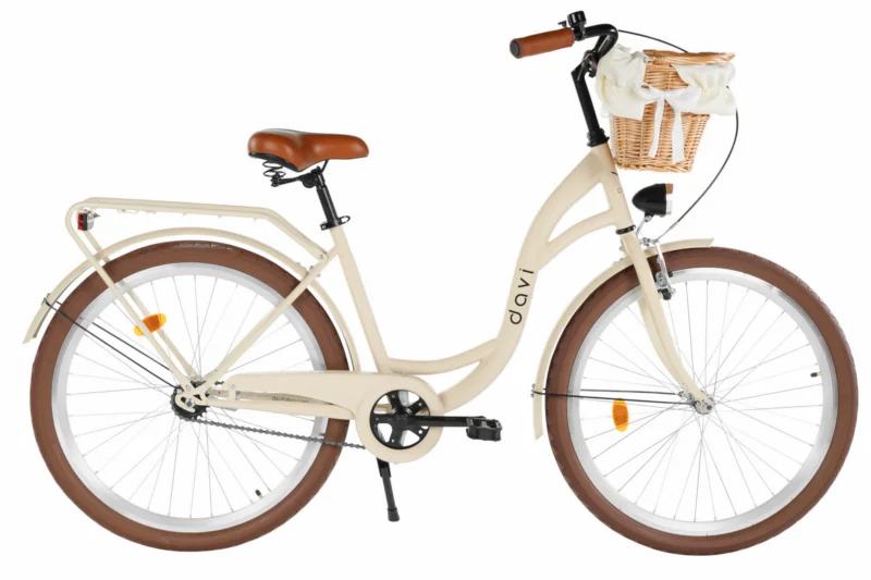 City Bike 26 Zoll Davi Lila mit Korb Stahlrahmen 18 Zoll 1 Gang 155-180 cm