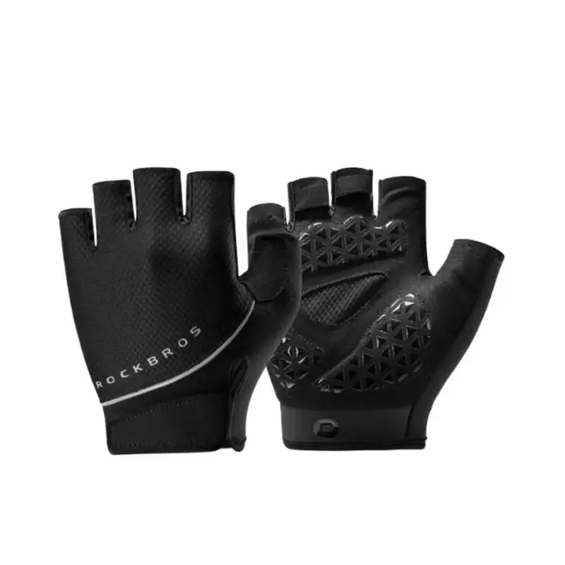 Fahrradhandschuhe fingerlos Sommer gepolstert atmungsaktiv Silikon Grip