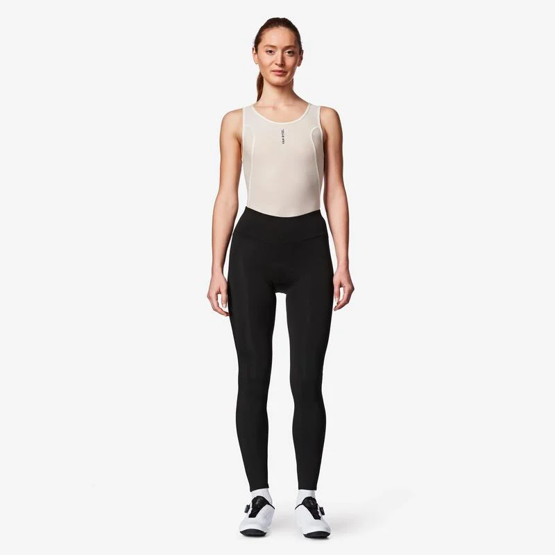 Rennradhose lang ohne Träger Winter „Discover“ Damen schwarz