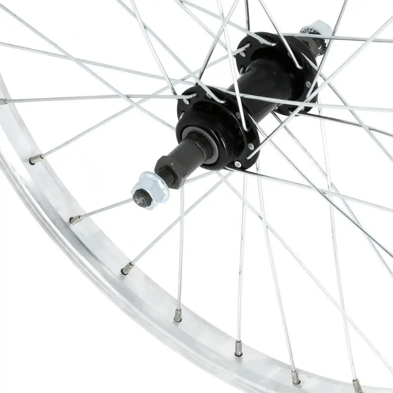 Hinterrad 20" Kinderfahrrad einwandig Freilauf silber
