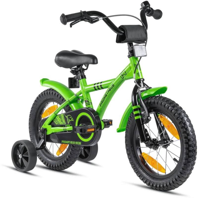 Kinderfahrrad 14 Zoll ab 3 Jahren mit Rücktritt & Stützrädern – HAWK