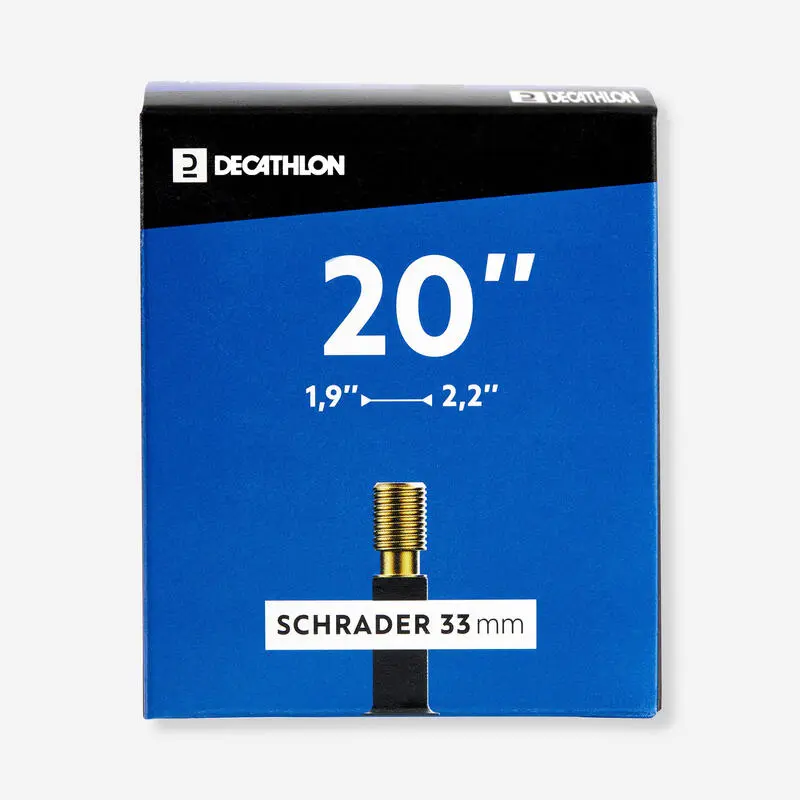 Fahrradschlauch 20 × 1,9/2,2'' Schrader-Ventil 33 mm