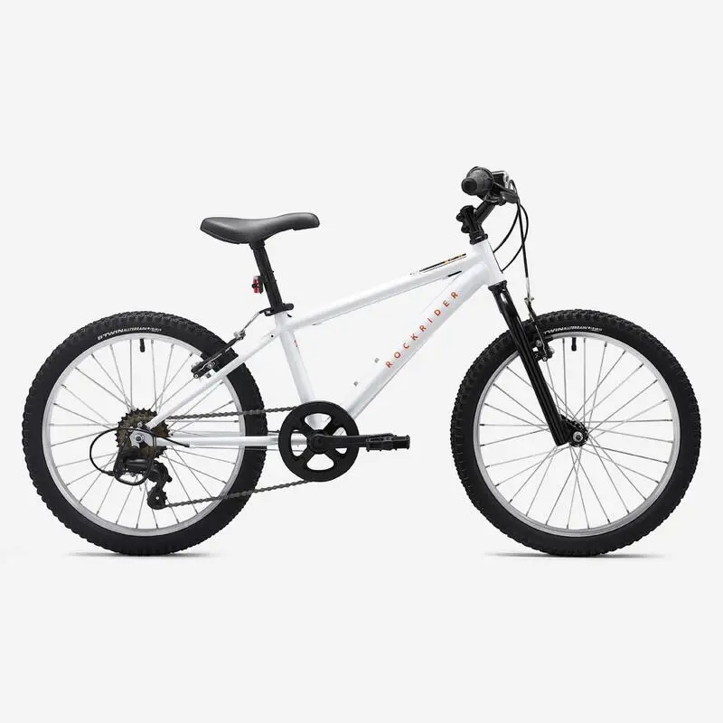 Kinderfahrrad 20 Zoll Rockrider Explore 120 weiss/orange