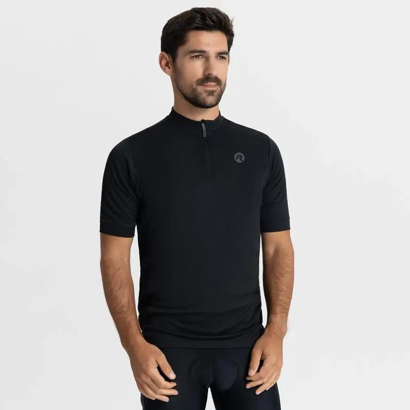 Radtrikot Kurzarm Herren Fahrrad Trikot Core Schwarz