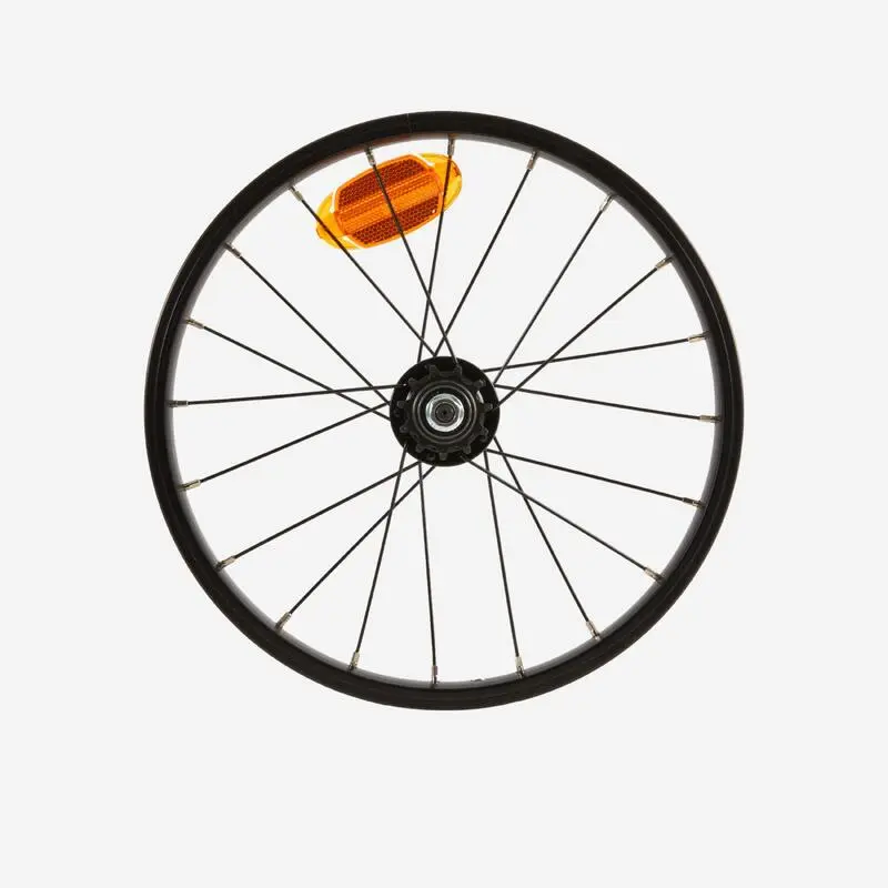 Hinterrad 16 Zoll Kinderfahrrad Freilauf 11 Zähne schwarz+schwarze Speichen