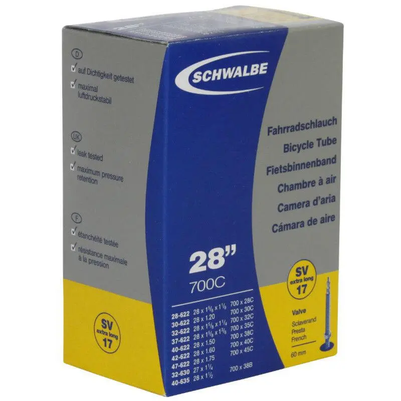 Schwalbe Schlauch SV 17 lang 27/28x1.10-1.75 28/47-622/635 SV60mm