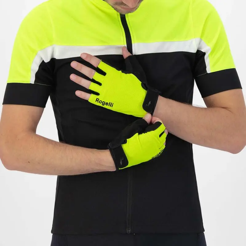 Fahrradhandschuhe Kurzfinger Sommer Core Herren Neon