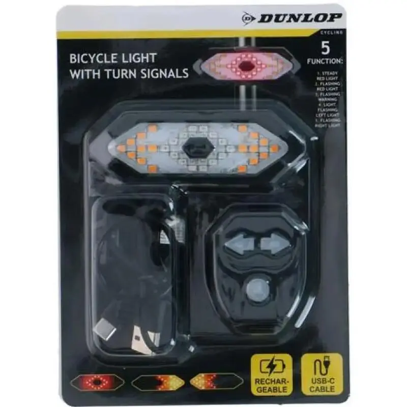 Dunlop Fahrradscheinwerfer hinten Signallampe LED USB