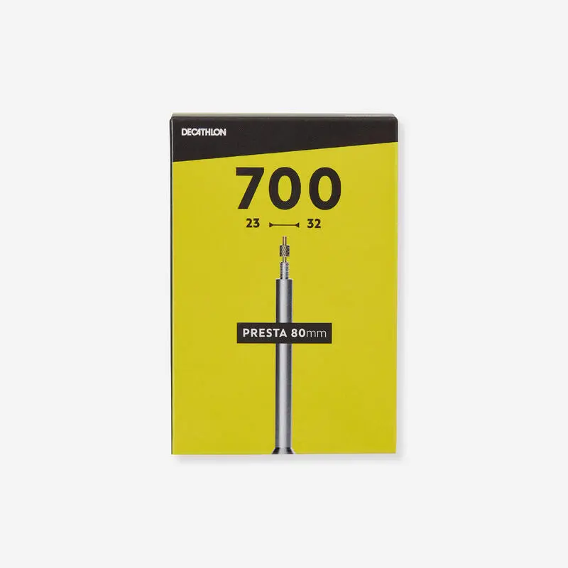 Fahrradschlauch 700 × 23-32 Presta Ventil 80 mm Ventillänge