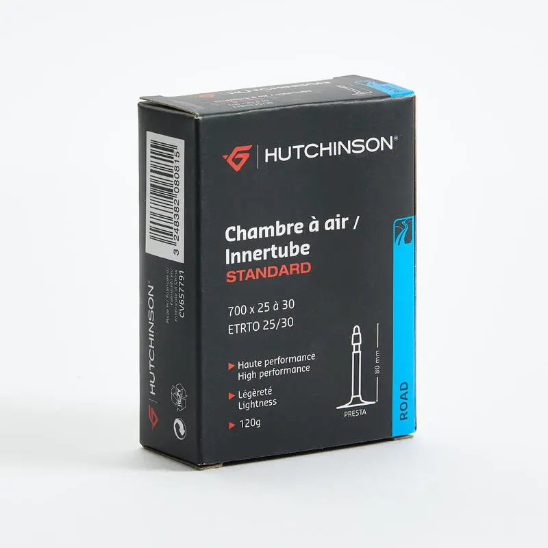 Fahrradschlauch Rennrad 700×25–30 Presta 80 mm Hutchinson