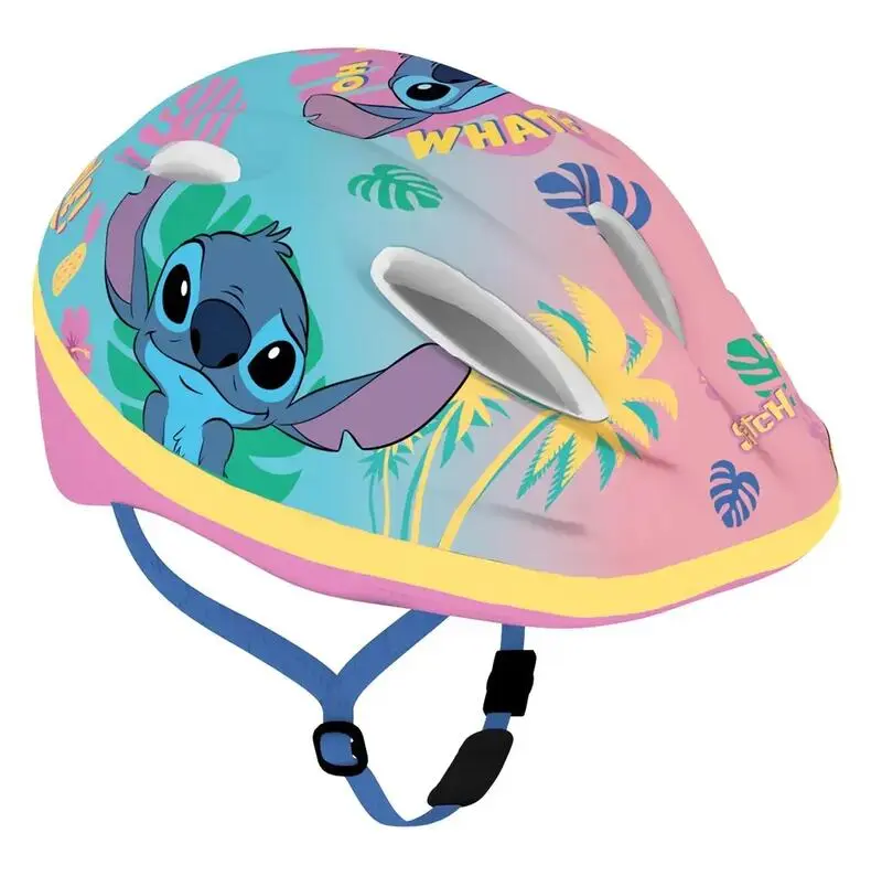 Mädchen-Fahrradhelm Stitch, rosa-blau, Größe M