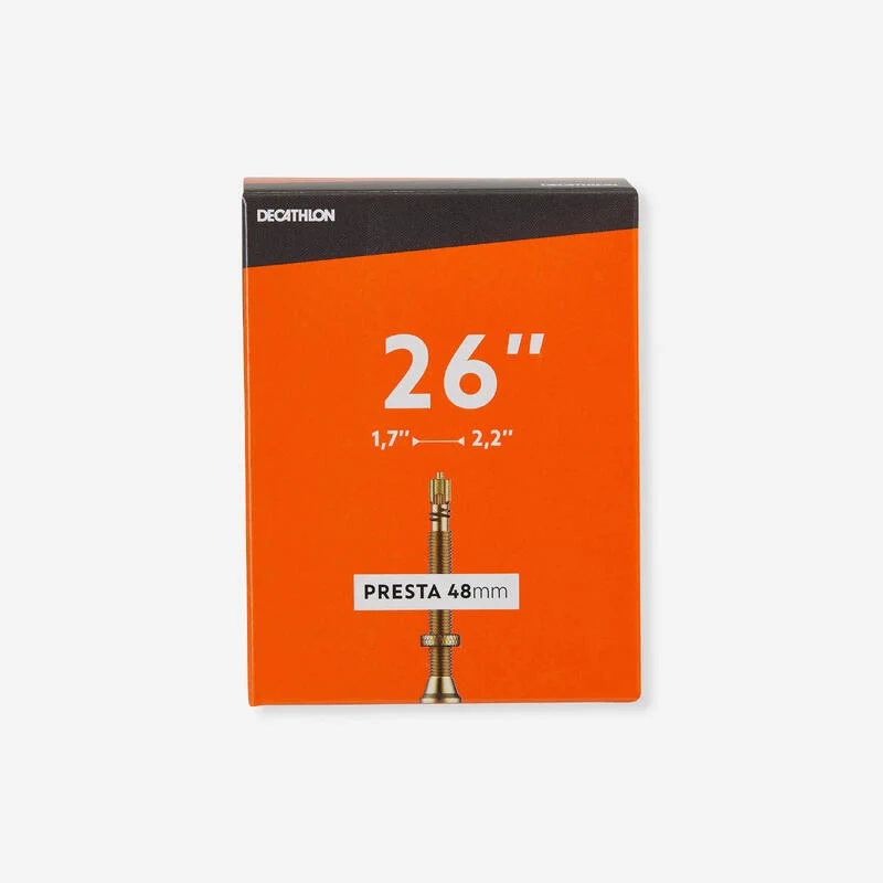 Fahrradschlauch MTB 26 × 1,7/2,2 französisches Ventil (Presta) 48 mm