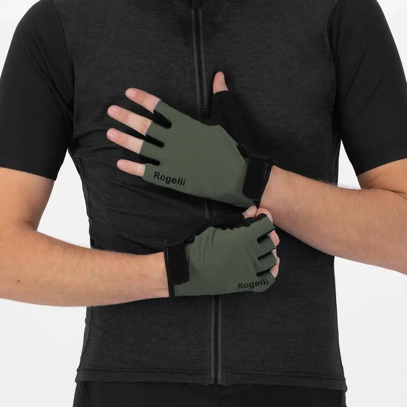 Fahrradhandschuhe Kurzfinger Sommer Core Herren Armeegrün