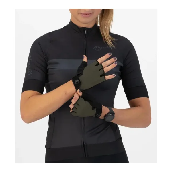 Fahrradhandschuhe Kurzfinger Sommer Core Damen Armeegrün