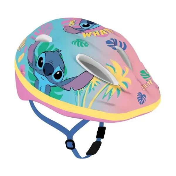 Mädchen-Fahrradhelm Stitch, rosa-blau, Größe M