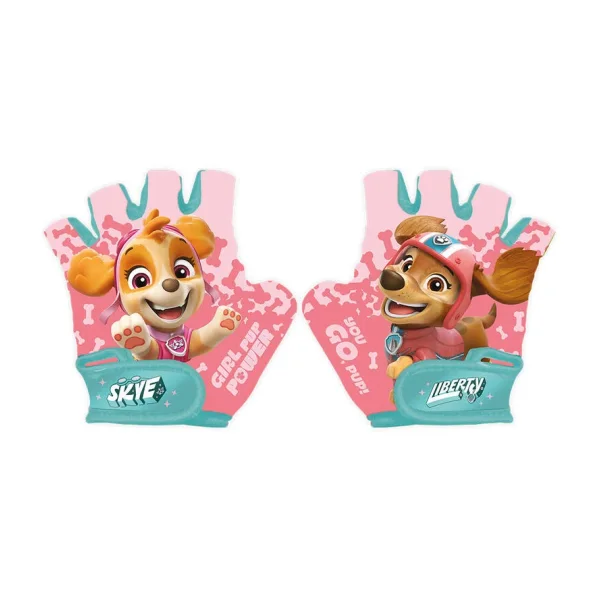 Mädchen-Fahrradhandschuhe Paw Patrol, rosa