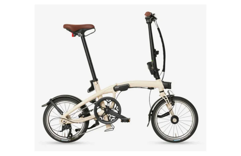 Faltrad Klapprad 16 Zoll ultrakompakt Fold Light 1 Second beige
