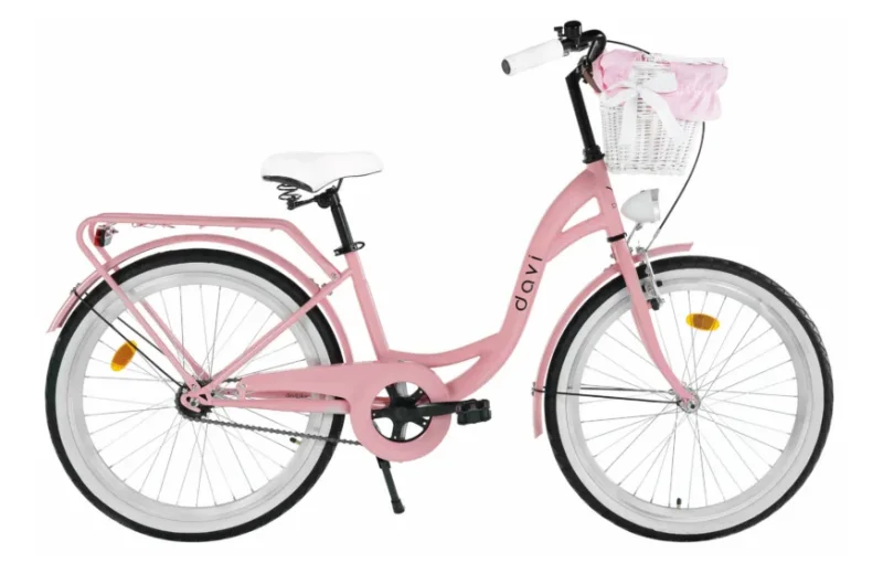 City Bike 26 Zoll Davi Lila mit Korb Stahlrahmen 18 Zoll 1 Gang 155-180 cm