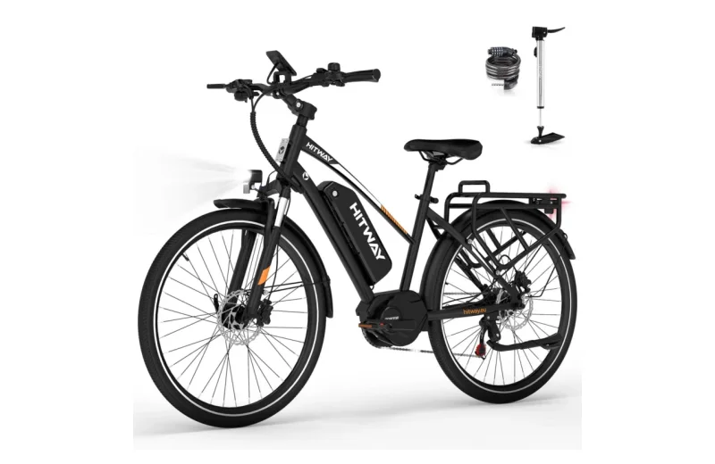 E-Bike City Trekking, Elektrofahrrad Mittelmotor, 180 km Reichweite, BK-U1