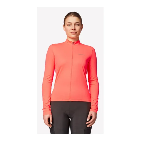 Rennrad Trikot Damen langarm Discover 100 rot