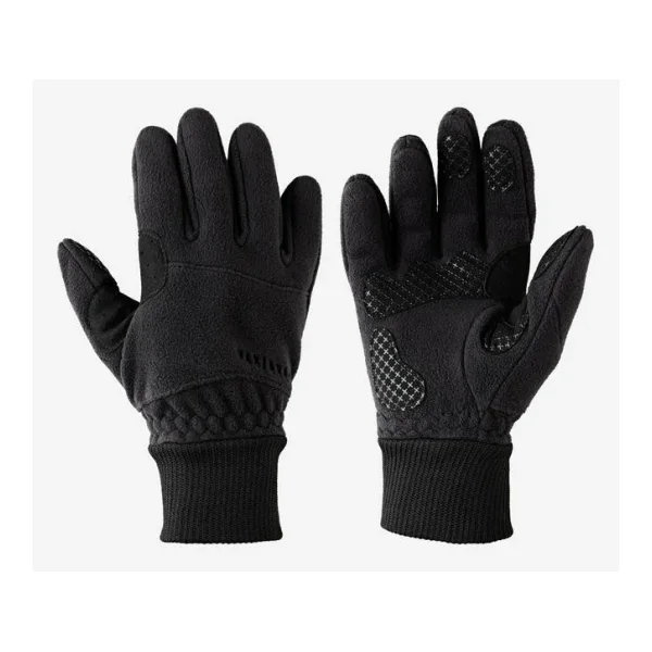 Fahrrad Handschuhe Fleece atmungsaktiv „Essential“ schwarz