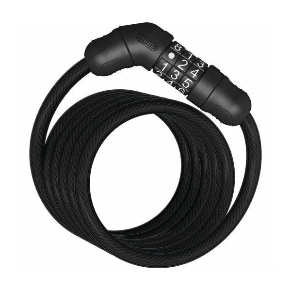 Abus Spiralkabelschloss mit Zahlenkombination - Star 4508C/150 - schwarz