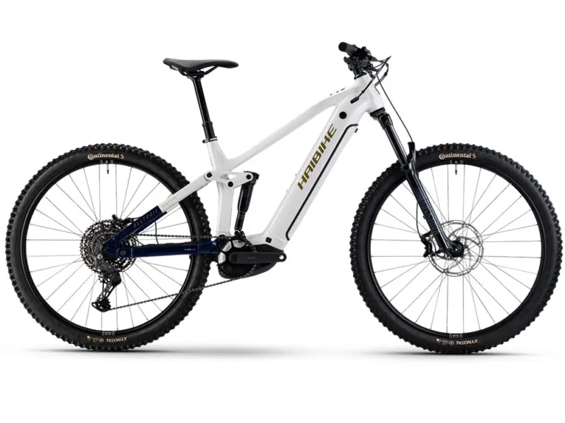 Haibike AllTrail 8 High | E-MTB Fully | 29" | 600Wh Bosch CX | weiß / blau / gold Größe: 49 cm